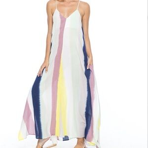 Indah Rain Tropical/Stripe Dress